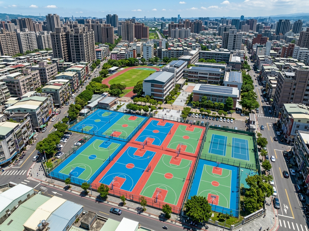 阳泉市学校塑胶跑道硅PU篮球场 - 排名